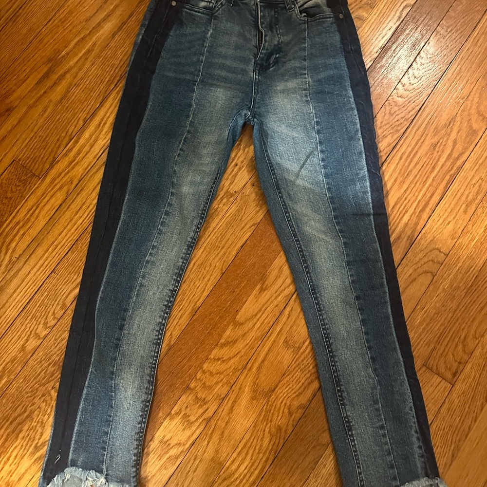 Stylish Blue and Black Women's Jeans